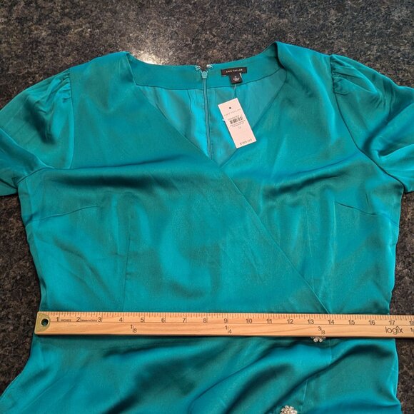 Ann Taylor Crystal Button Wrap Dress - Picture 8 of 11